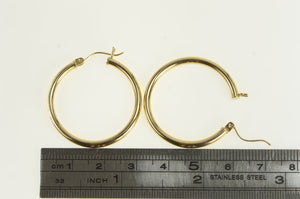 14K 30mm Vintage Classic Fashion Hoop Earrings Yellow Gold
