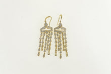 Load image into Gallery viewer, 14K 1.00 Ctw Diamond Fringe Statement Earrings Yellow Gold