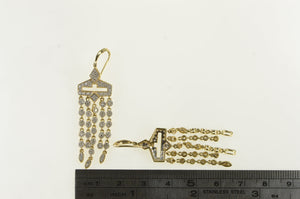14K 1.00 Ctw Diamond Fringe Statement Earrings Yellow Gold