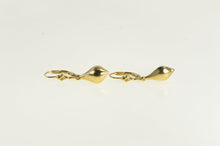 Load image into Gallery viewer, 14K Puffy Tear Drop Vintage Dangle Earrings Yellow Gold