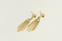 Load image into Gallery viewer, 14K Vintage Geometric Dangle Fringe Earrings Yellow Gold