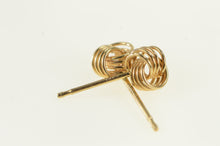 Load image into Gallery viewer, 14K Vintage Twist Knot Design Fashion Stud Earrings Yellow Gold