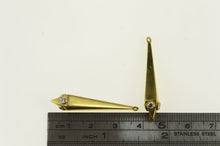 Load image into Gallery viewer, 14K Diamond Squared Obelisk Stud Enhancer Earring Jackets Yellow Gold
