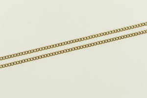 14K 1.4mm Curb Link Vintage Classic Chain Necklace 19.25" Yellow Gold