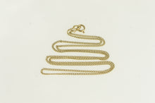 Load image into Gallery viewer, 14K 1.4mm Curb Link Vintage Classic Chain Necklace 19.25&quot; Yellow Gold