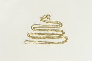 14K 1.4mm Curb Link Vintage Classic Chain Necklace 19.25" Yellow Gold