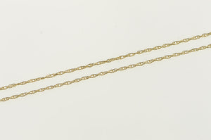 14K 0.9mm Rolling Woven Link Fancy Chain Necklace 18.75" Yellow Gold
