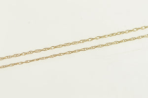 14K 0.8mm Rolling Cable Chain Spiral Link Necklace 18.25" Yellow Gold