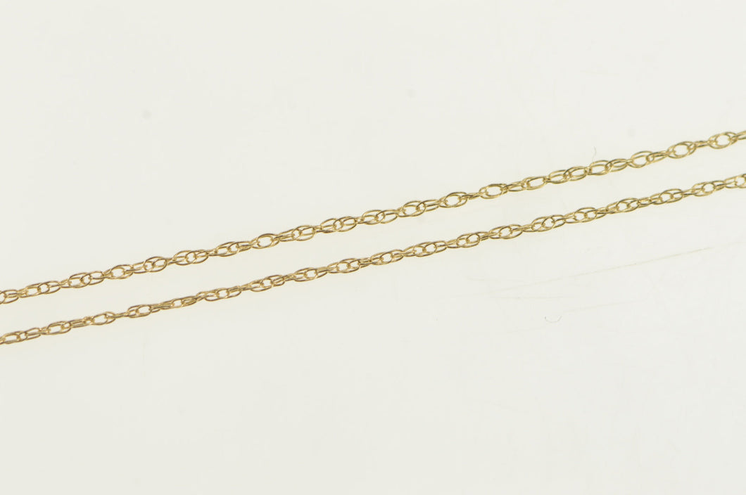 14K 0.8mm Rolling Cable Chain Spiral Link Necklace 18.25