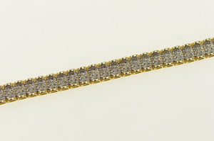 14K 0.64 Ctw Classic Diamond Vintage Tennis Bracelet 7.5" Yellow Gold