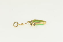 Load image into Gallery viewer, 14K Victorian Jadeite Tear Drop Dangle Pendant Yellow Gold