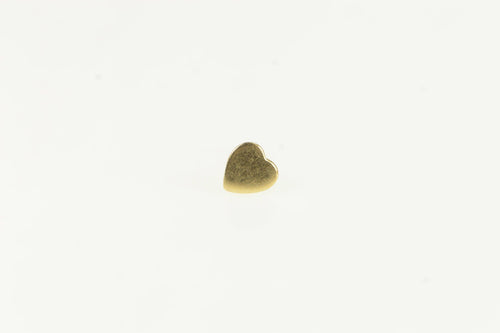 10K Heart Love Symbol Single Stud Earring Yellow Gold