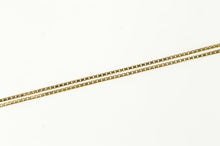 Load image into Gallery viewer, 14K 1.1mm Vintage Box Link Square Chain Necklace 18&quot; Yellow Gold
