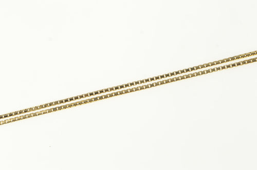 14K 1.1mm Vintage Box Link Square Chain Necklace 18