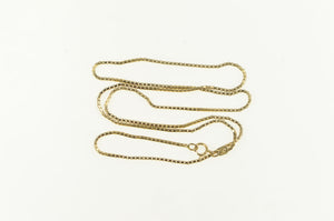 14K 1.1mm Vintage Box Link Square Chain Necklace 18" Yellow Gold