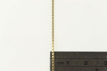 Load image into Gallery viewer, 14K 1.1mm Vintage Box Link Square Chain Necklace 18&quot; Yellow Gold