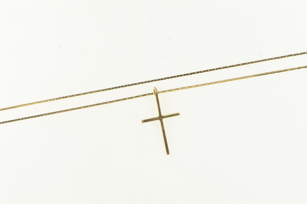 14K Christian Faith Cross Symbol Chain Necklace 19.5