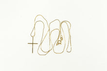 Load image into Gallery viewer, 14K Christian Faith Cross Symbol Chain Necklace 19.5&quot; Yellow Gold