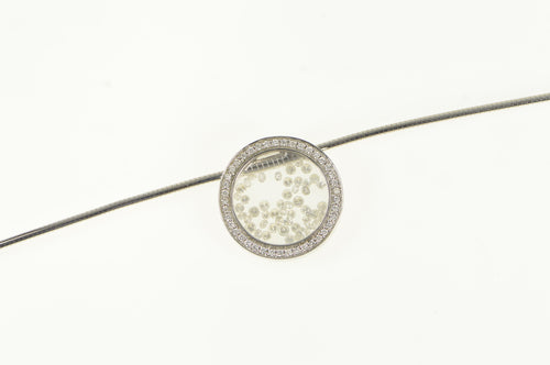 18K 1.25 Ctw Movado Diamond Capsule Chain Necklace 16