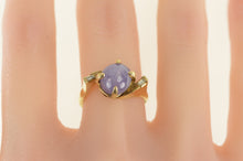 Load image into Gallery viewer, 14K 4.10 Ctw Star Sapphire Diamond Retro Ring Yellow Gold