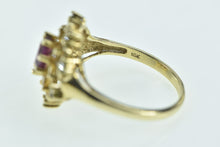 Load image into Gallery viewer, 10K Vintage Tourmaline Citrine Round Cluster Ring Yellow Gold