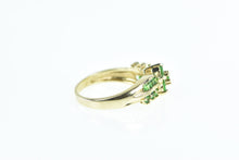 Load image into Gallery viewer, 10K Chrome Diopside Flower Cluster Vintage Ring Yellow Gold