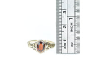 Load image into Gallery viewer, 10K Victorian Garnet Ornate Scroll Statement Ring Yellow Gold