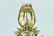 Load image into Gallery viewer, 10K Chrome Diopside Flower Cluster Vintage Pendant Yellow Gold