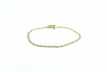 Load image into Gallery viewer, 10K Diamond X Criss Cross Vintage Tennis Bracelet 7.25&quot; Yellow Gold