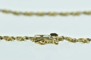 10K Diamond X Criss Cross Vintage Tennis Bracelet 7.25" Yellow Gold