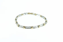 Load image into Gallery viewer, 10K Diamond Classic Vintage Bar Tennis Bracelet 7&quot; White Gold
