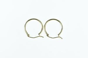 10K 17.7mm Vintage Classic Simple Hoop Earrings Yellow Gold