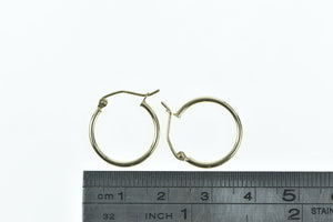 10K 17.7mm Vintage Classic Simple Hoop Earrings Yellow Gold