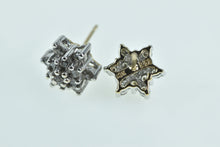 Load image into Gallery viewer, 10K 0.56 Ctw Diamond Vintage Cluster Stud Earrings White Gold
