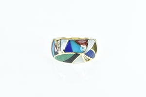 14K Asch Grossbardt Diamond Geometric Ring Yellow Gold