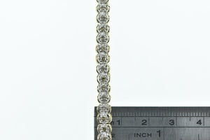 10K 1.50 Ctw Diamond Vintage Classic Tennis Bracelet 7" Yellow Gold