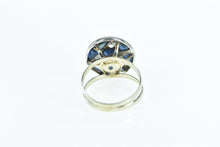 Load image into Gallery viewer, 10K 1.30 Ctw Sapphire Diamond Art Deco Plat Ring White Gold