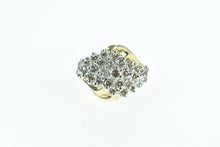 Load image into Gallery viewer, 10K 1.33 Ctw Vintage Diamond Cluster Ring Yellow Gold