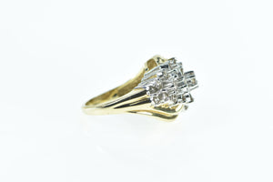 10K 1.33 Ctw Vintage Diamond Cluster Ring Yellow Gold