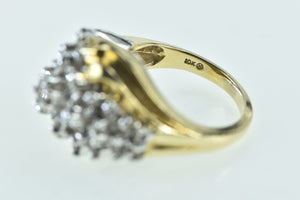 10K 1.33 Ctw Vintage Diamond Cluster Ring Yellow Gold