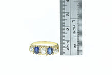 Load image into Gallery viewer, 18K 1.44 Ctw Sapphire Diamond Ornate Ring Yellow Gold