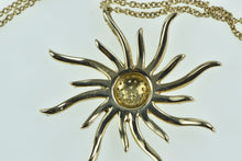 Load image into Gallery viewer, 10K 0.75 Ctw Pave Diamond Encrusted Sun Necklace Yellow Gold