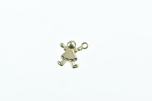 14K Little Girl Mom Mother's Day Daughter Charm/Pendant Yellow Gold