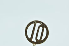 Load image into Gallery viewer, 14K 10 Number Ten Vintage Round Charm/Pendant Yellow Gold