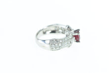 Load image into Gallery viewer, 18K 2.13 Ctw Ruby Diamond Engagement Ring White Gold