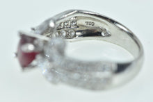 Load image into Gallery viewer, 18K 2.13 Ctw Ruby Diamond Engagement Ring White Gold