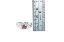 Load image into Gallery viewer, 18K 2.13 Ctw Ruby Diamond Engagement Ring White Gold