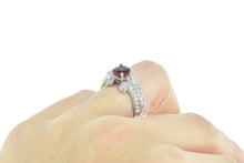 Load image into Gallery viewer, 18K 2.13 Ctw Ruby Diamond Engagement Ring White Gold