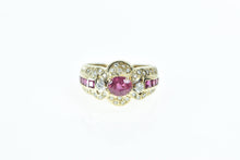 Load image into Gallery viewer, 14K 1.99 Ctw Pink Sapphire Diamond Ornate Ring Yellow Gold