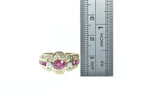 Load image into Gallery viewer, 14K 1.99 Ctw Pink Sapphire Diamond Ornate Ring Yellow Gold